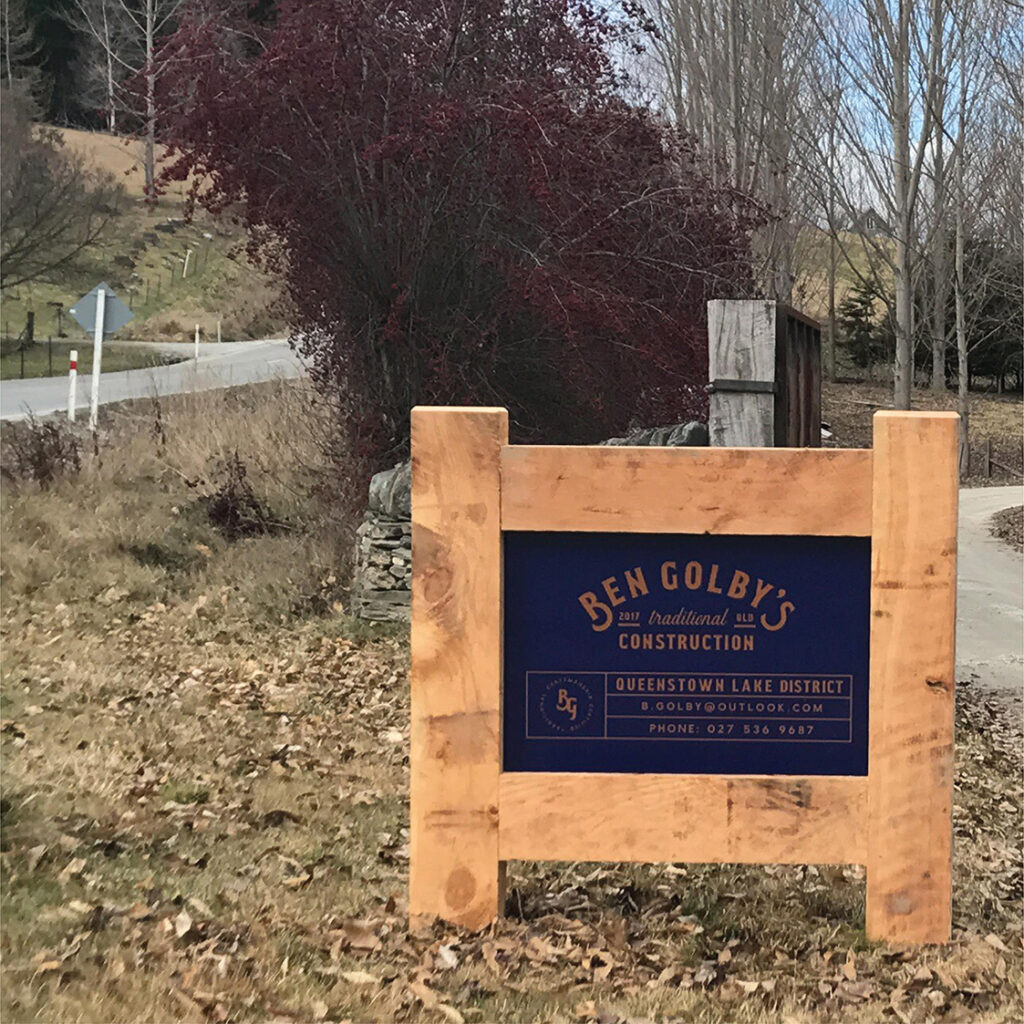 Framed timber Entrance Sign