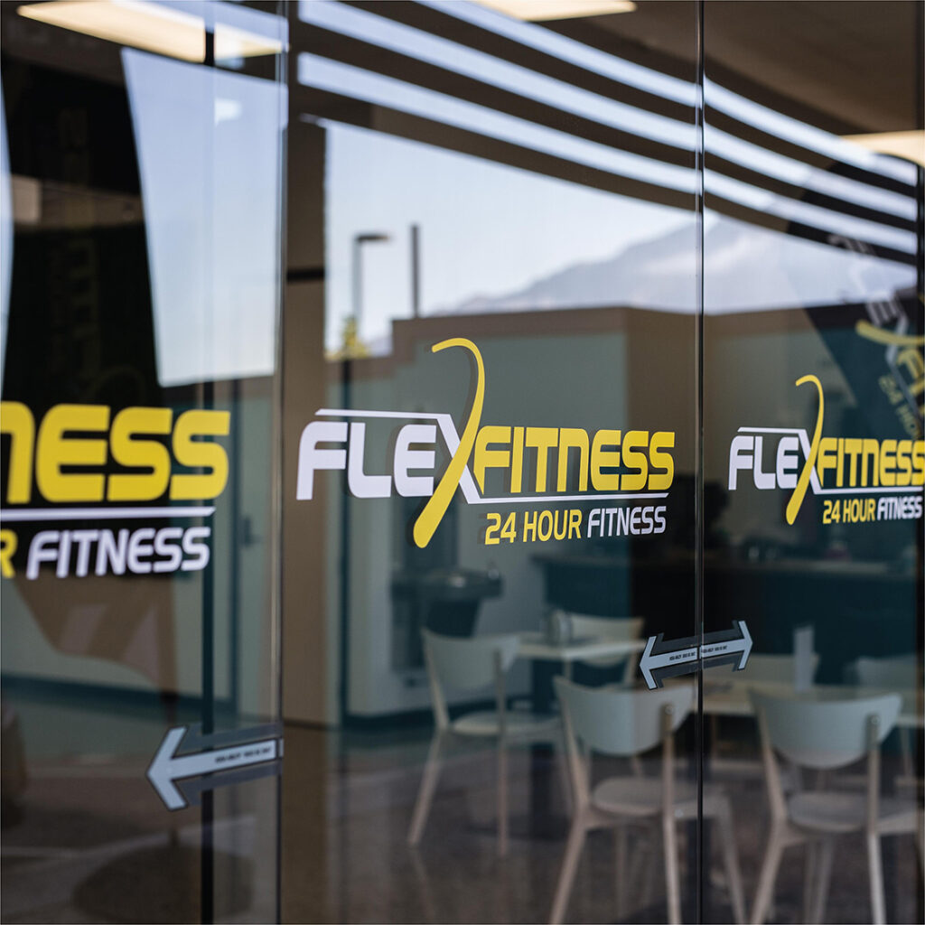 Flex Fitness // Door vinyl decals