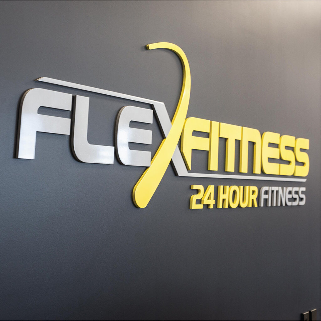 Flex Fitness // Acrylic Wall lettering