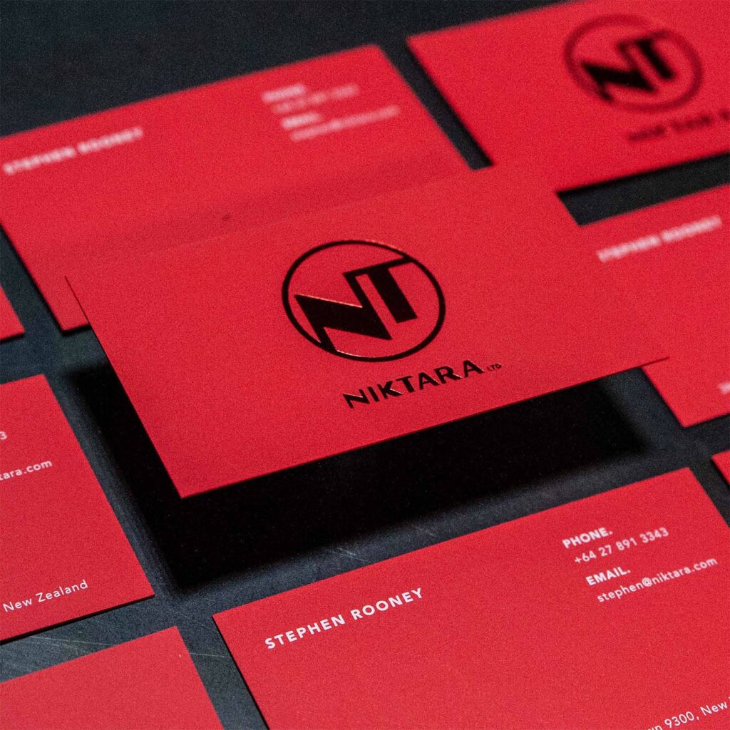 NIKTARA // Foil Business Cards