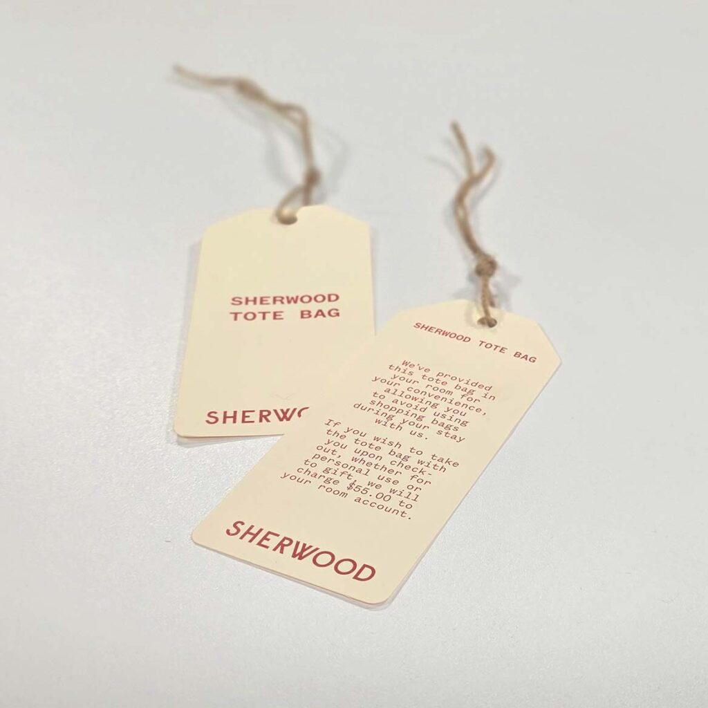 he Sherwood // Swing Tags